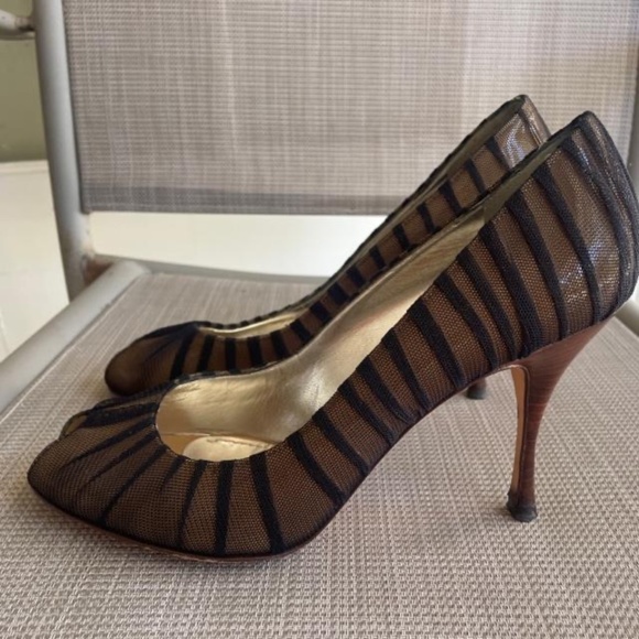Dolce & Gabbana Shoes - DOLCE & GABBANA Black Mesh Heels EUC
